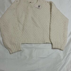 SO Women's Soft Cream Knit Sweater Size XL New with Tags